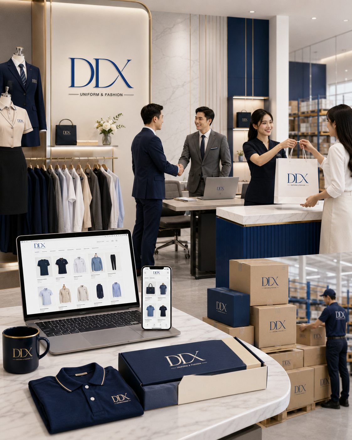 DDX — Kênh phân phối đa chiều: showroom, online, giao hàng