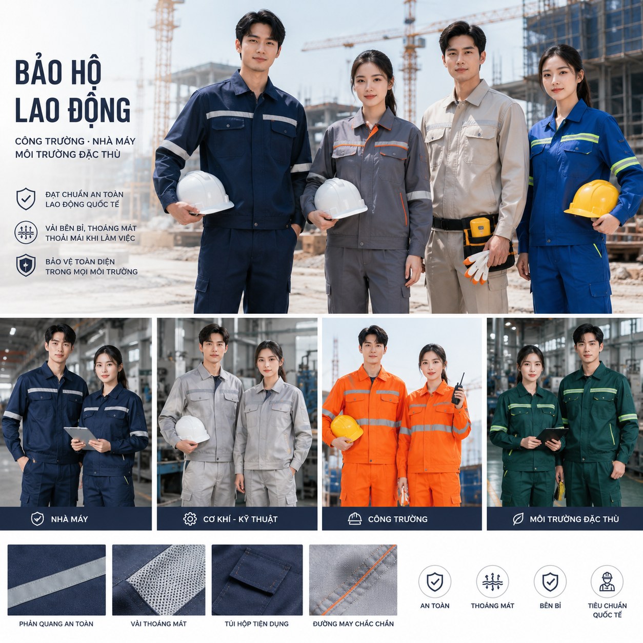 Áo Bảo Hộ Kỹ Thuật & Công Nhân