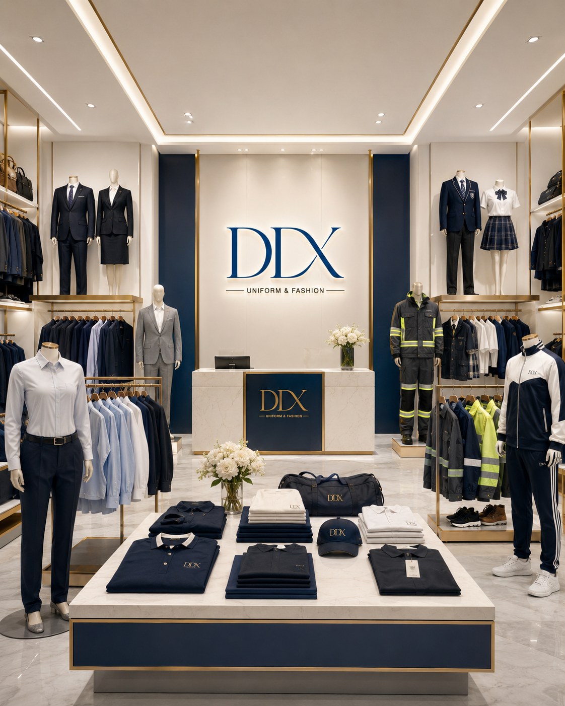 DDX Showroom — Trưng bày sản phẩm đồng phục